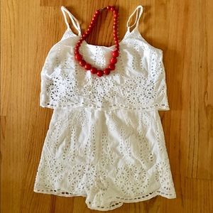 White Eyelet Romper 💕